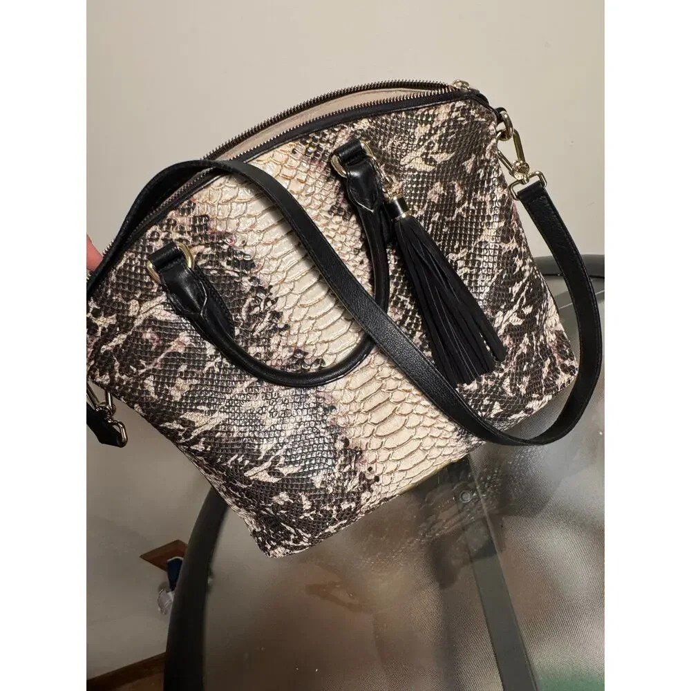 Brahmin Duxbury Satchel Large Croc Embossed Purse